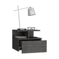 Adele Floating Nightstand With Drawer And Open Storage Shelves Brown 1 Drawer Bedroom Floating Modern Drawers Mdf Engineered Wood