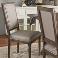 Dinning Chair Dark Brown Fabric