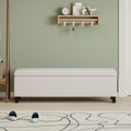 Glouster Storage Ottoman V2 White Fabric