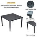 5 Piece Outdoor Patio Aluminum Furniture, Modern Dining Set, Including 4 Dining Chairs Sunbrella Fabric Cushioned And 40