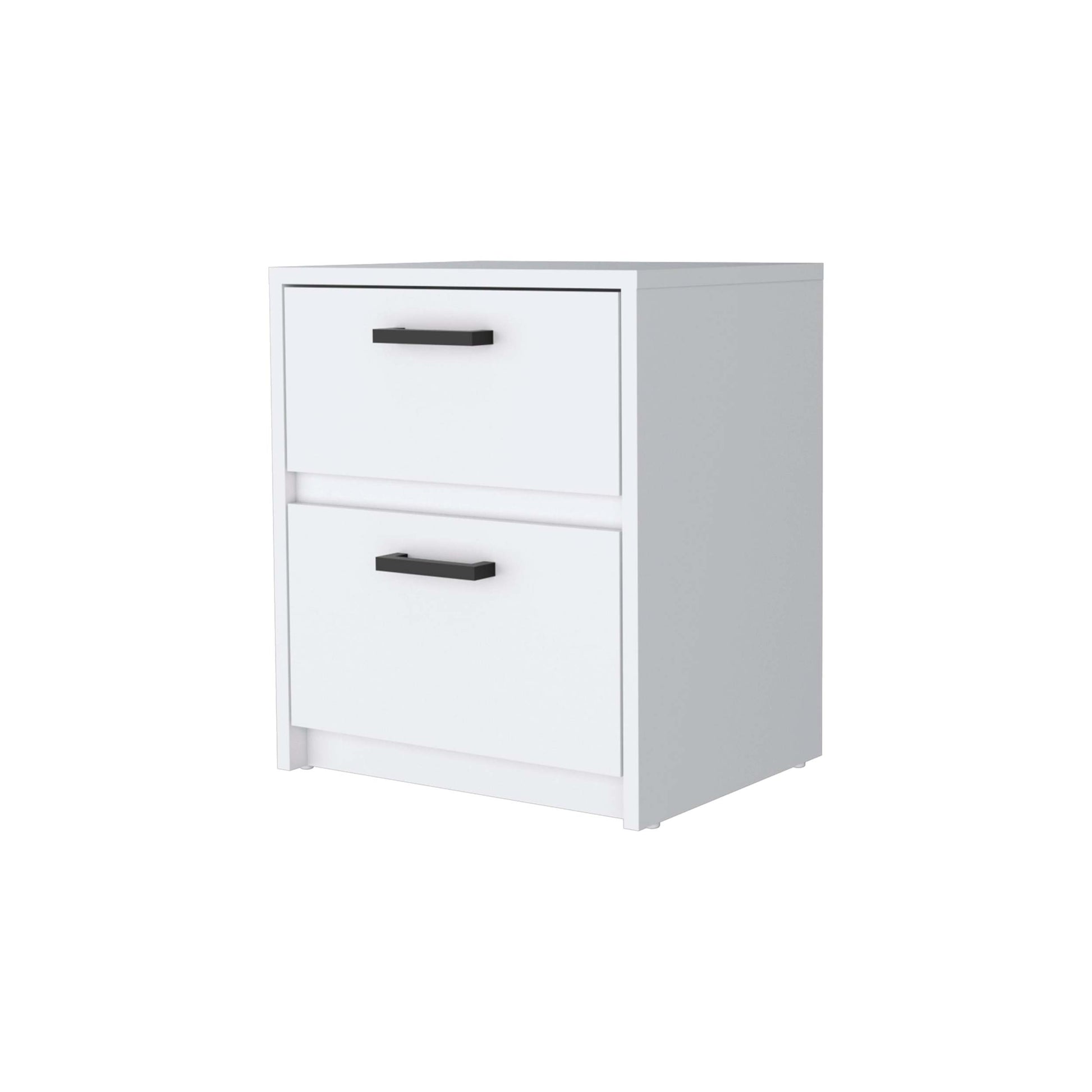 White 2 Drawer Nightstand White White 2 Drawers Bedroom Drawer Storage Drawers White Wood