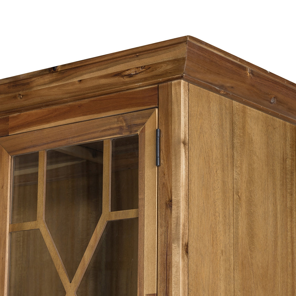 39.4X18X83" Cabinet Credenzas Brown Natural Wood Brown Primary Living Space Casual,Classic,Farmhouse,Rustic Solid Wood Mdf