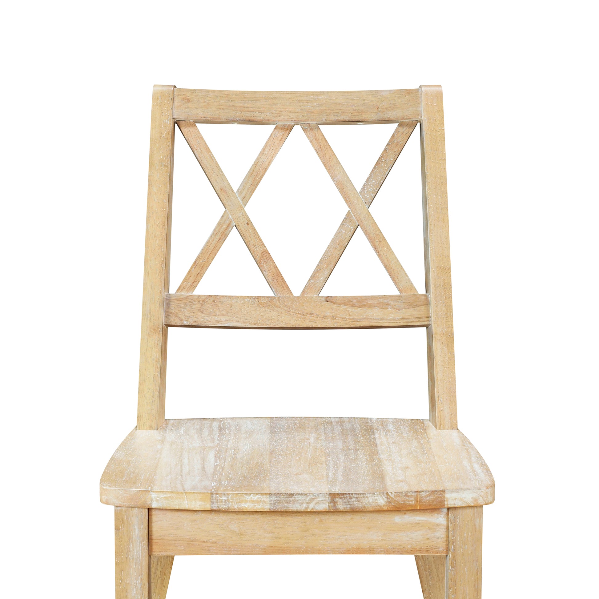 Mid Century 5 Piece Extendable Round Dining Table Set With 15.7" Removable Leaf And 4 Cross Back Dining Chairs, Natural Wood Dining Room Extendable Rubberwood Oval Dining Table With Chair Wood Wood Natural Seats 4 Removable Leaf Mid Century Modern Oval