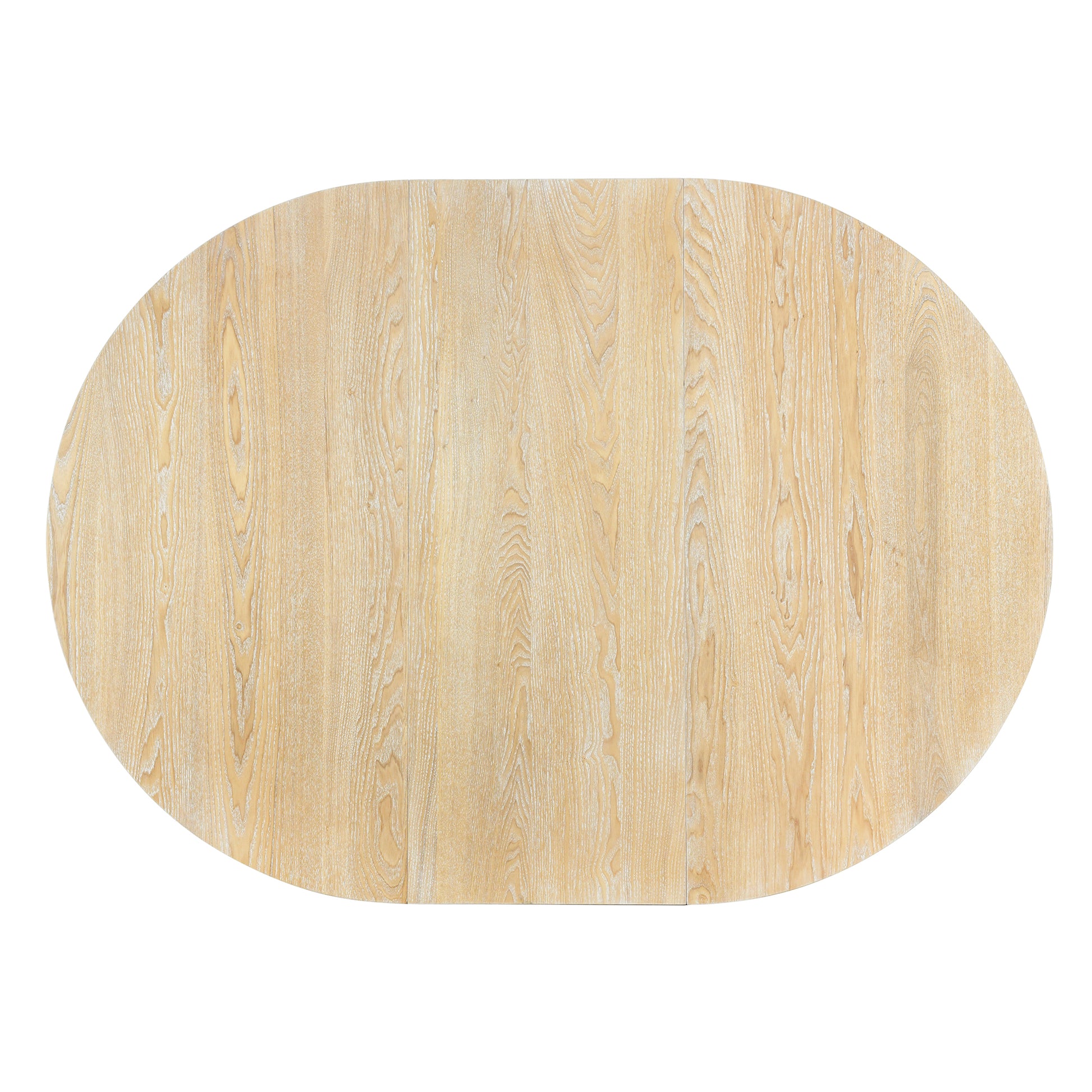 Mid Century 5 Piece Extendable Round Dining Table Set With 15.7" Removable Leaf And 4 Cross Back Dining Chairs, Natural Wood Dining Room Extendable Rubberwood Oval Dining Table With Chair Wood Wood Natural Seats 4 Removable Leaf Mid Century Modern Oval