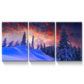 3 Panels Framed Winter Forest Canvas Wall Art Decor,3 Pieces Mordern Canvas Decoration Painting For Office,Dining Room,Living Room, Bedroom Decor Ready To Hang 1218In Thickness 1.5Inch Rectangle Framed Multicolor Oversized 41In Canvas Nature Scenes