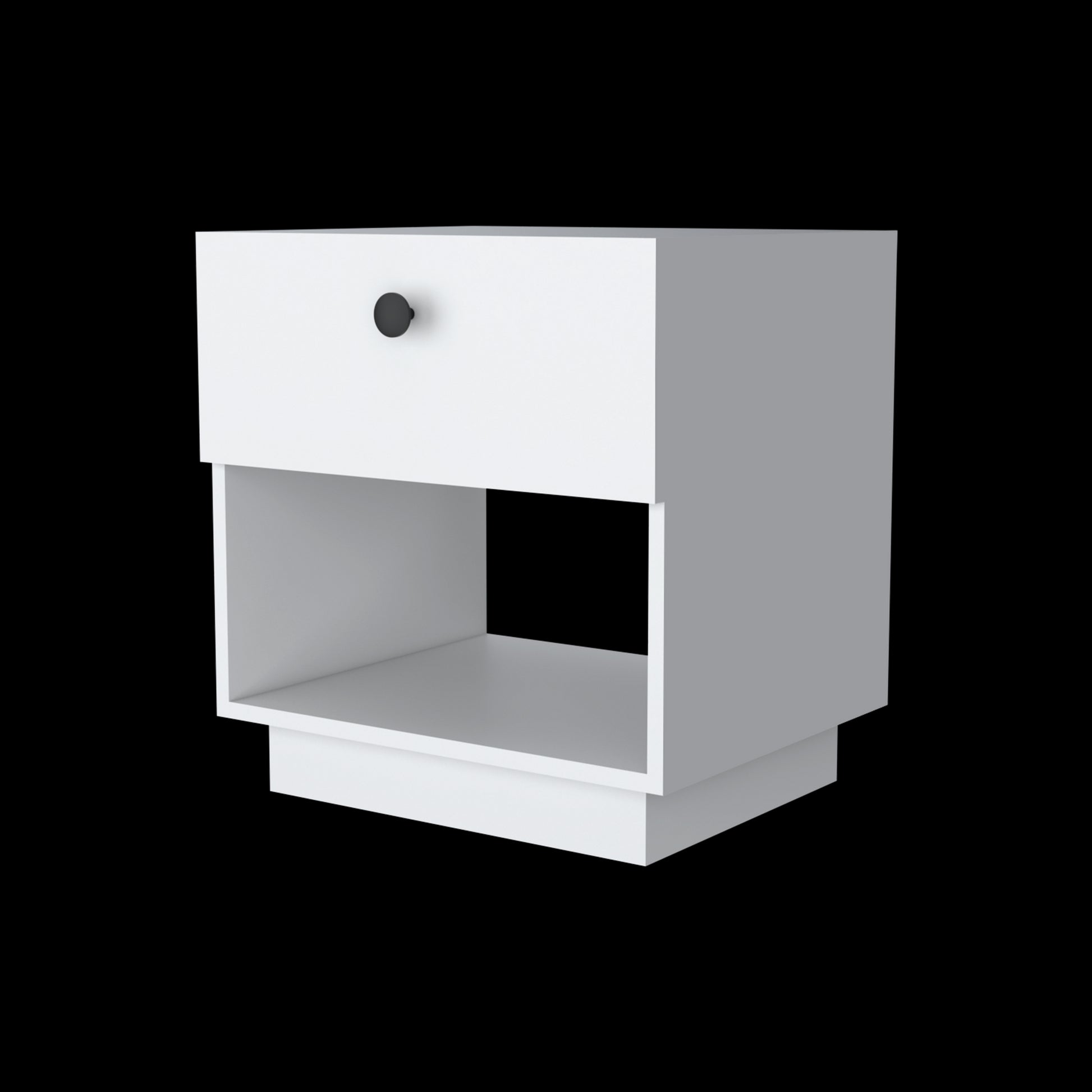 White 1 Drawer Nightstand White White 1 Drawer Bedroom Open Storage Storage White Wood
