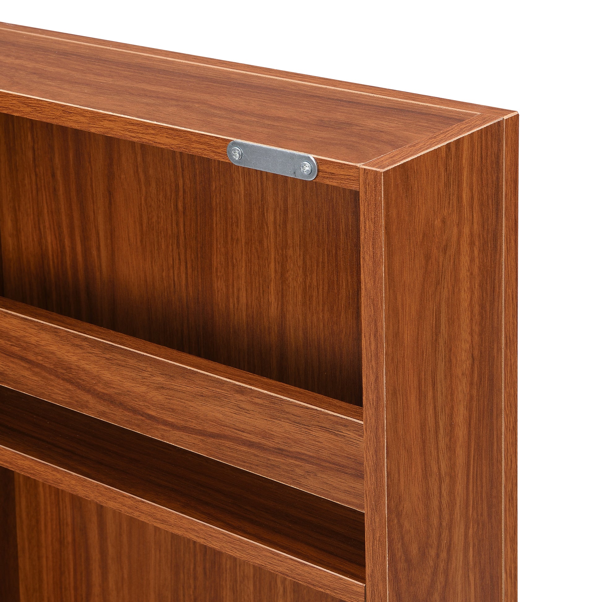 41.9" Home Bar Cabinet, Industrial Walnut Rattan Door Fold Out Bar Cabinet With Storage Bar Table Walnut Dining Room Modern Mdf