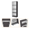 Zachary Matt Gray And White Tier Storage Shelves Bookcase 4 Grey White Standard Horizontal Primary Living Space Closed Back Wood Wood