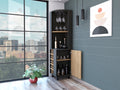 Leah Corner Bar Cabinet 5 Or More Spaces Multicolor Primary Living Space Modern Particle Board Engineered Wood