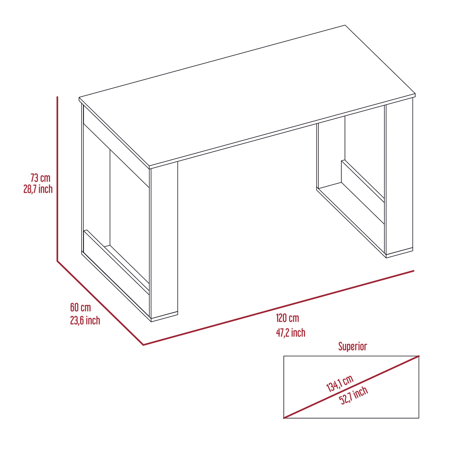 Aurora Writing Computer Desk Light Oak Computer Desk Office Industrial,Modern Pine Freestanding Desk Particle Board Engineered Wood