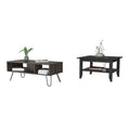 Madison Black And Espresso 2 Piece Living Room Set Black Brown Wood