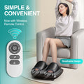 Shiatsu Foot Massager With Heat And Deep Kneading Therapy, Air Compression, Vibration For Pain Relief And Circulation, Open Toe Style,Home Or Office Use Grey Abs Abs Pc