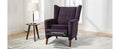 Mid Century Chenille Wingback Recliner Chair, Button Tufted Design Pushback Recliner Chair With Armrest And Solid Wood Legs, For Bedroom Living Room, Purple Purple Chenille