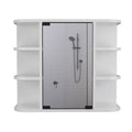 White 2 Piece Bathroom Set White 2 5 18 To 23 In 32 To 35 In Mirror Included Bathroom 15 20 Inches Wood