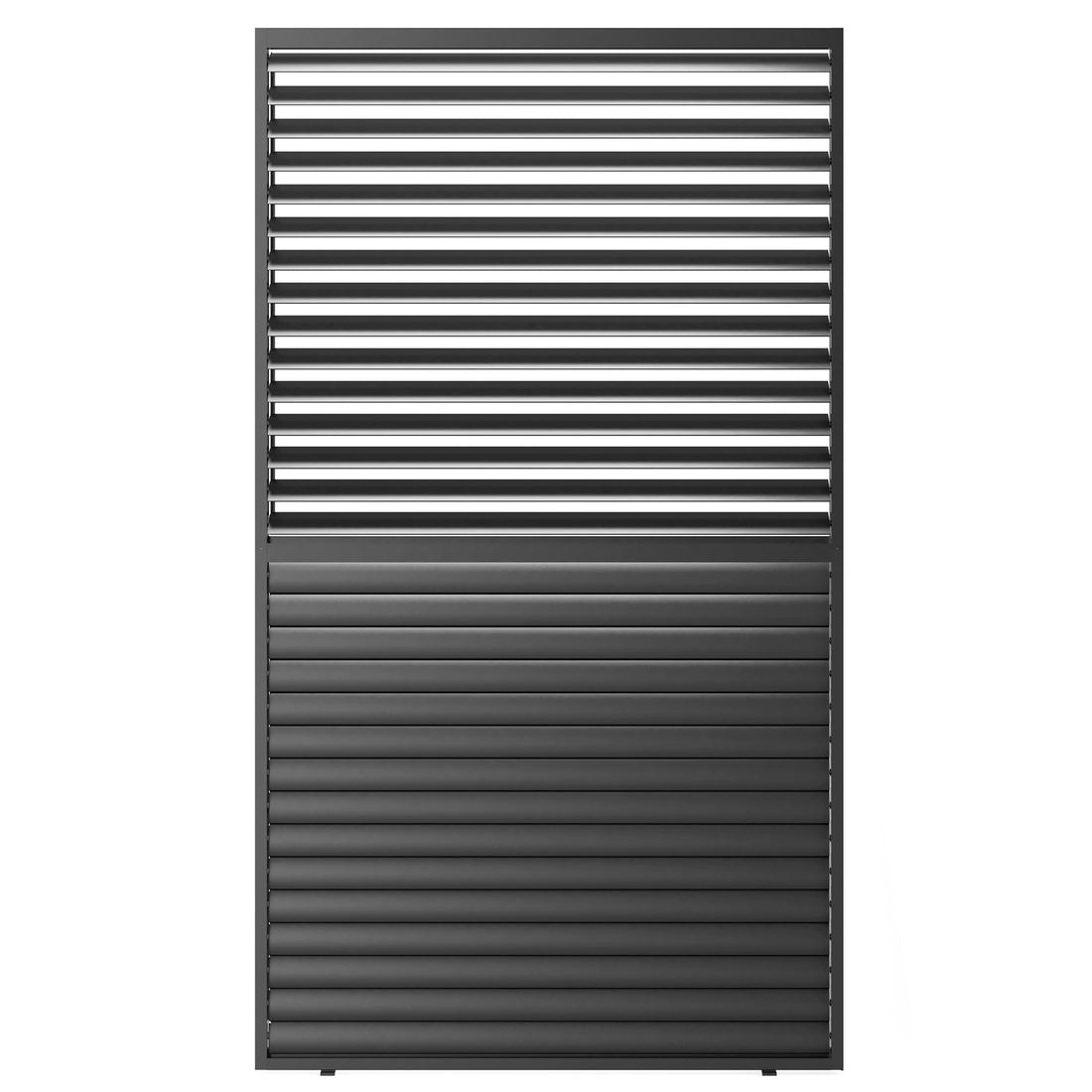 Louver Grille 1 3 10Ft Aluminum Frame & Louvers Black Aluminium