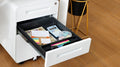 3 Drawer Mobile File Cabinet Under Desk Office,Simple Style Versatile Storage Cabinet For Legal Letter A4 Files, 5 Wheel Design Anti Tilting Cold Rolled Steel Waterproof Moisture Proof White Filing Cabinets 3 4 Drawers White Drawers Included Modern Metal