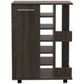 Tennessee Bar Cart, One Cabinet With Division, Six Cubbies For Liquor, Two Shelves Gray Gray Primary Living Space Modern Rectangular Stationary Kitchen Islands Pine Particle Board Engineered Wood Medium 40 55In