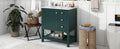 30Inch Transitional Style Bathroom Vanity Cabinet Combo With Ceramic Sink Green Bathroom Solid Wood Mdf