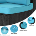 7 Piece Outdoor Pe Wicker Furniture Set, Patio Black Rattan Sectional Sofa Couch With Washable Cushions Yes Deep Seating Black Seats 6 Weather Resistant Frame Fade Resistant Cushion Garden & Outdoor Classic Multiple Chairs Seating Group Polyester Pe
