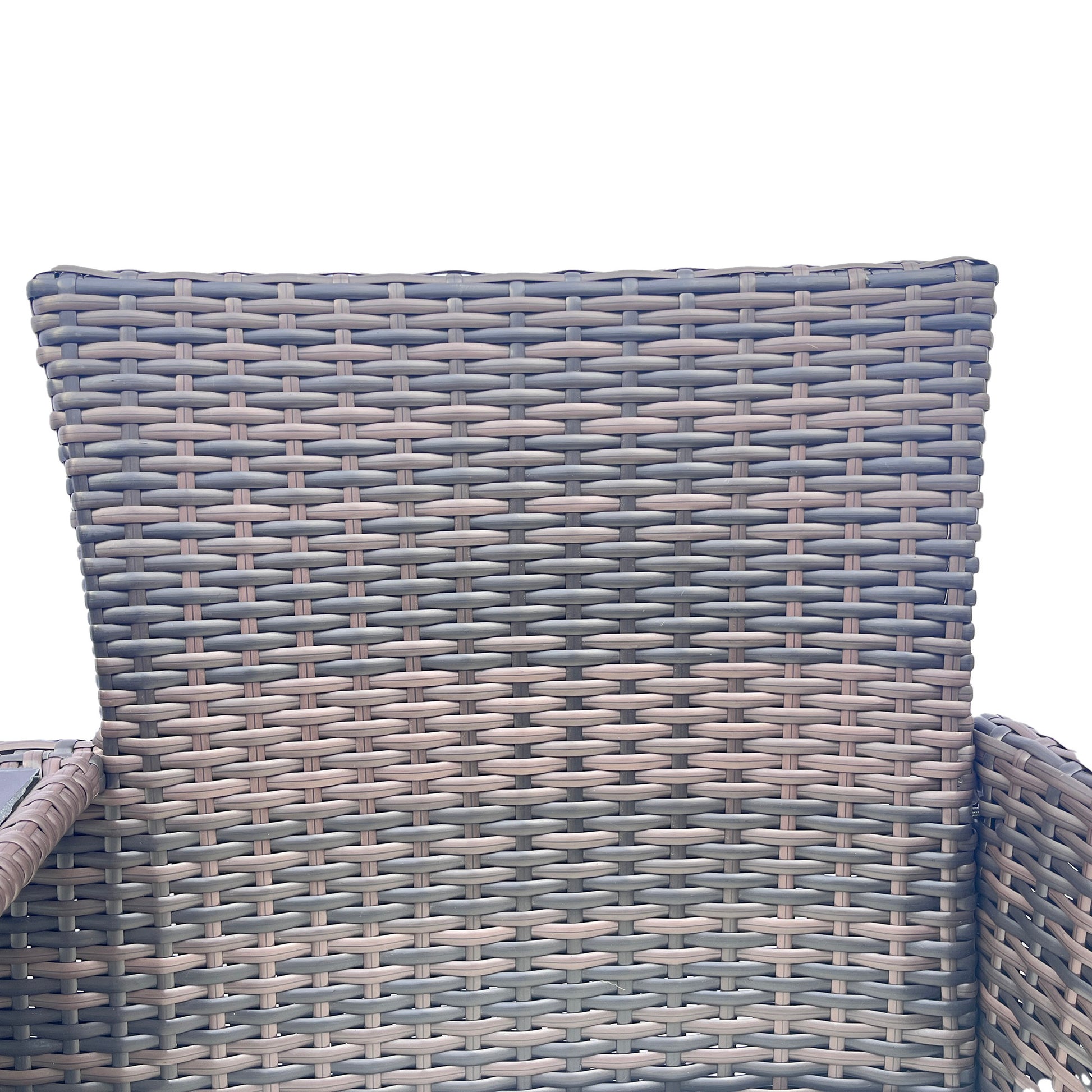 Wicker Patio Conversation Furniture Set, Outdoor Furniture Set With Removable Cushions & Table, Tempered Glass Top, Modern Rattan Bench For Garden Lawn Backyard Yes Complete Patio Set Blue Brown Weather Resistant Frame Water Resistant Cushion Garden &