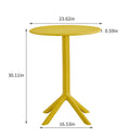3 Piece Plastic Arm Chair Bistro Grs Premium Ocean Plastic, Mustard Yellow Mustard Plastic