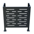 Air Conditioner Fence For Outdoor Units,Metal Privacy Fence Cover, Perfect To Conceal Air Conditioning Units,3 Fence Panels Charcoal Steel