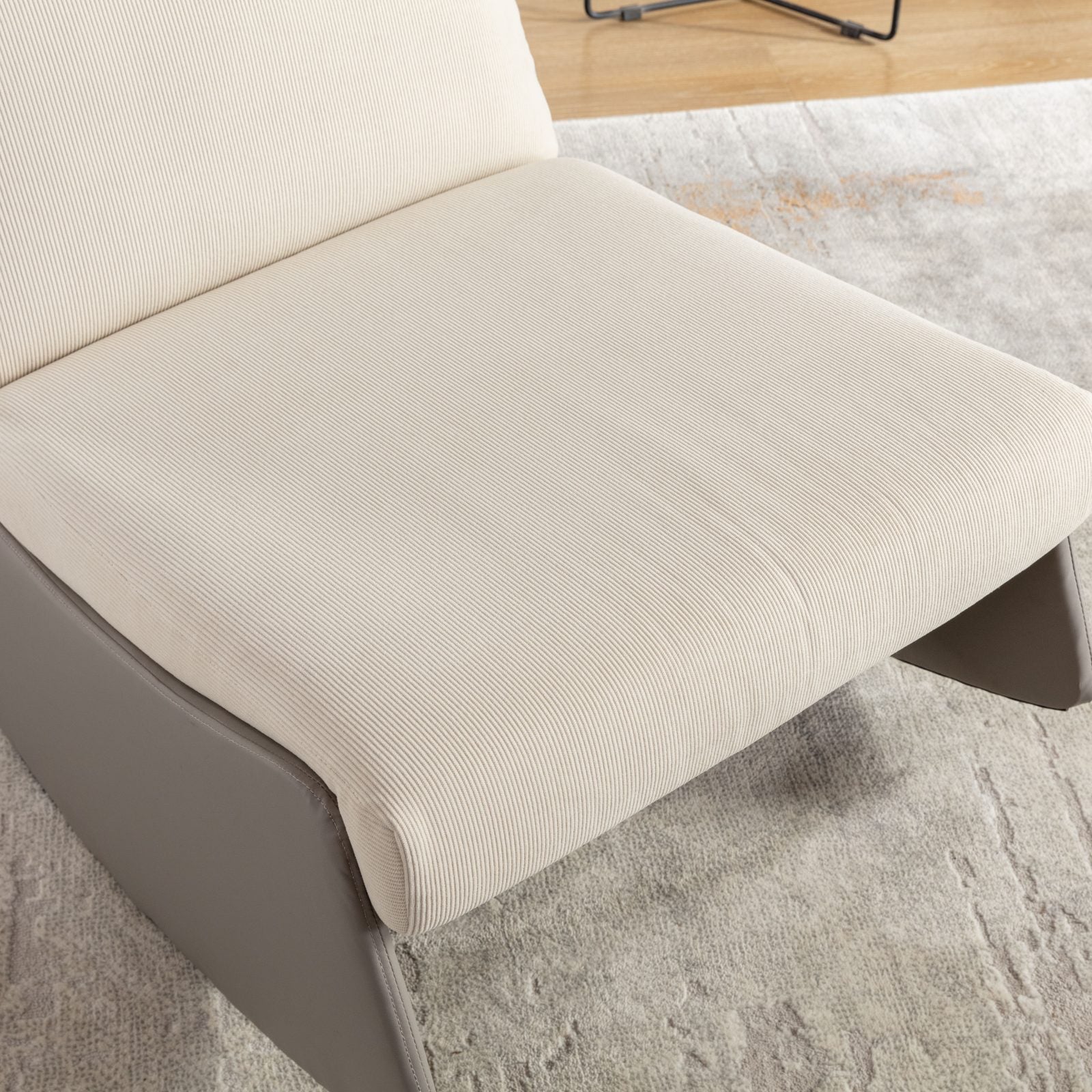 Modern Rocking Chair Recliner, Comfy Rocker Nursery Chair With Footrest, Accent Reading Chair, Upholstered Lounge Chair For Relaxing, Resting,Soft Padded Rocker For Indoor Living Room Bedroom,Gray Gray Beige Bathroom Foam Pu