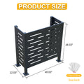 Air Conditioner Fence For Outdoor Units,Metal Privacy Fence Cover, Perfect To Conceal Air Conditioning Units,3 Fence Panels Charcoal Steel