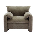 Modern Style Chenille Oversized Armchair Accent Chair Single Sofa Lounge Chair 38.6'' W For Living Room, Bedroom, Green Matcha Green Chenille