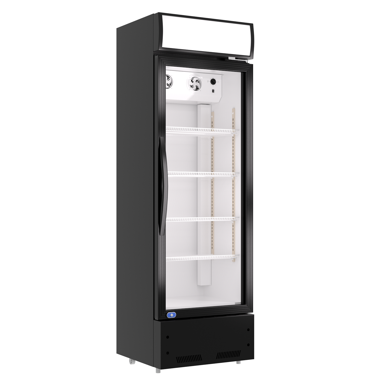 23" Single Glass Door Refrigerator With Led Lights Inside The Catsers Etl Nsf Approved Antique Black American Design Polyurethane Foam Abs Steel Q235