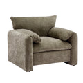 Modern Style Chenille Oversized Armchair Accent Chair Single Sofa Lounge Chair 38.6'' W For Living Room, Bedroom, Green Matcha Green Chenille