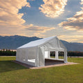 20X20 Feet Party Tent Heavy Duty Marquee Canopy Outdoor Wedding Tent Carport Events Shelter Tent For Parties Bbq With Storgae Carry Bags White Garden & Outdoor American Traditional Uv Resistant