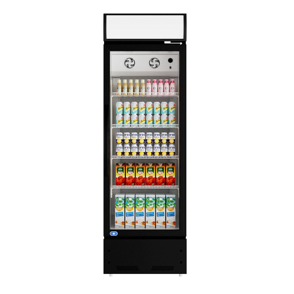 23" Single Glass Door Refrigerator With Led Lights Inside The Catsers Etl Nsf Approved Antique Black American Design Polyurethane Foam Abs Steel Q235