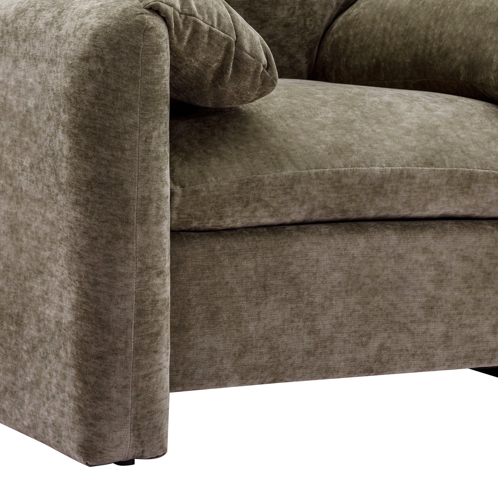 Modern Style Chenille Oversized Armchair Accent Chair Single Sofa Lounge Chair 38.6'' W For Living Room, Bedroom, Green Matcha Green Chenille