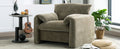 Modern Style Chenille Oversized Armchair Accent Chair Single Sofa Lounge Chair 38.6'' W For Living Room, Bedroom, Green Matcha Green Chenille