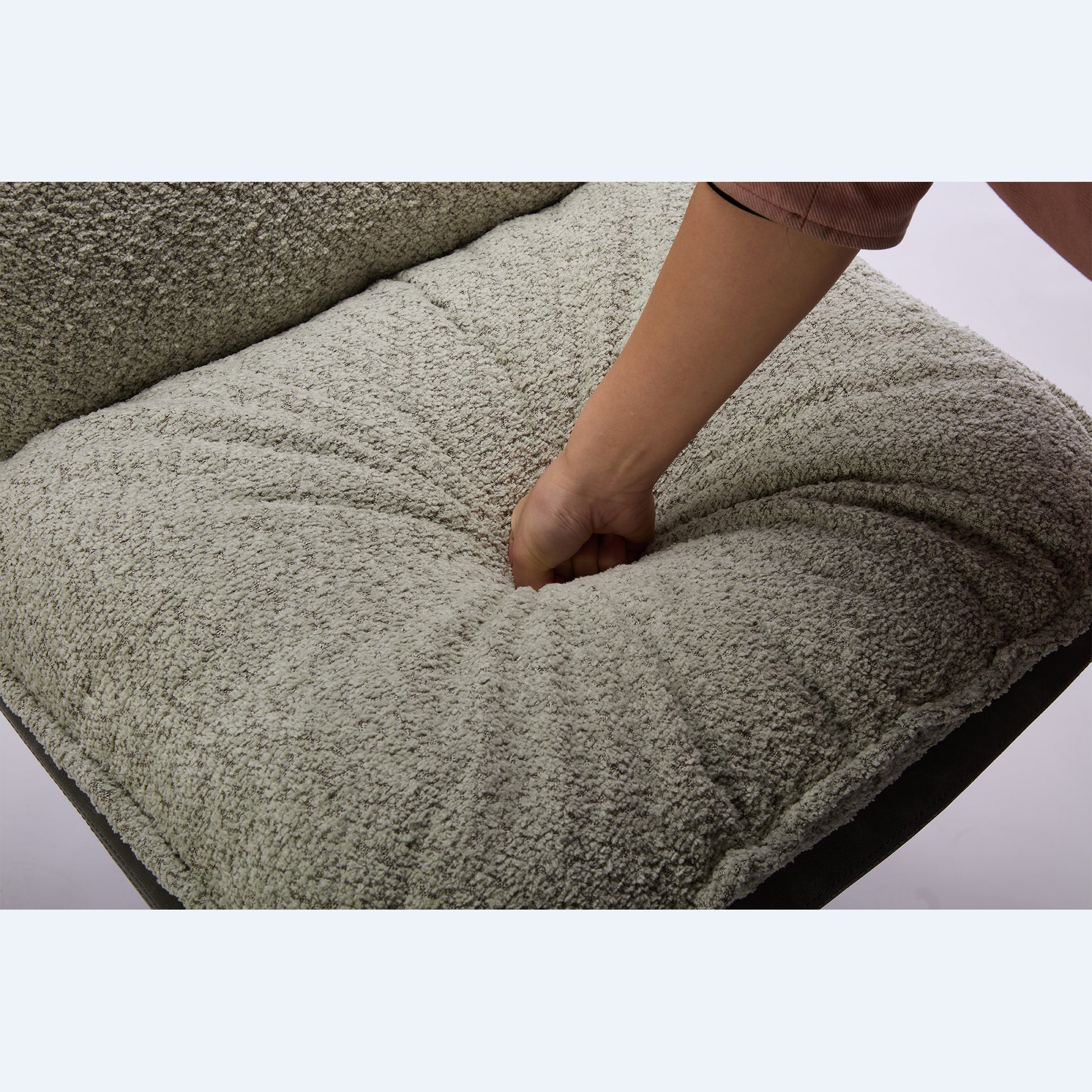 Oversize Seat Cirss Cross Chair With Wheels, Elegant Design Computer Chair, Adjustable Height 360 Rolling Swivel Home Office Chair For Small Space, Dressing Room, Living Room Gray Green Gray Primary Living Space Casual Foam Pu Leather