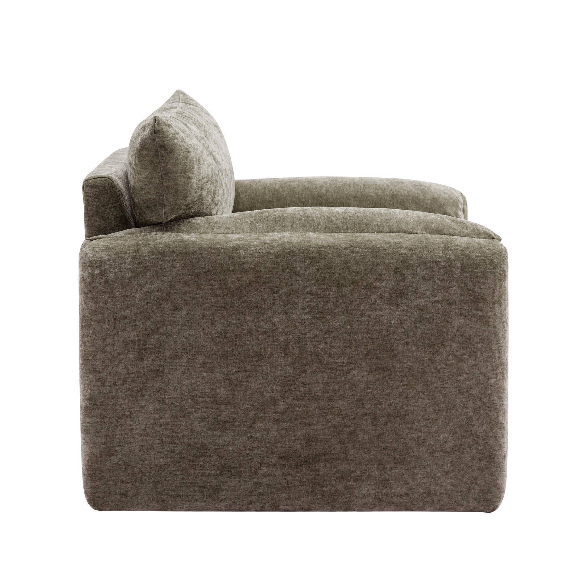 Modern Style Chenille Oversized Armchair Accent Chair Single Sofa Lounge Chair 38.6'' W For Living Room, Bedroom, Green Matcha Green Chenille