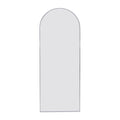 Silver 71X27.5 Inch Metal Arch Stand Full Length Mirror Silver Classic Mdf Glass Aluminium Alloy