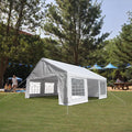 20X20 Feet Party Tent Heavy Duty Marquee Canopy Outdoor Wedding Tent Carport Events Shelter Tent For Parties Bbq With Storgae Carry Bags White Garden & Outdoor American Traditional Uv Resistant