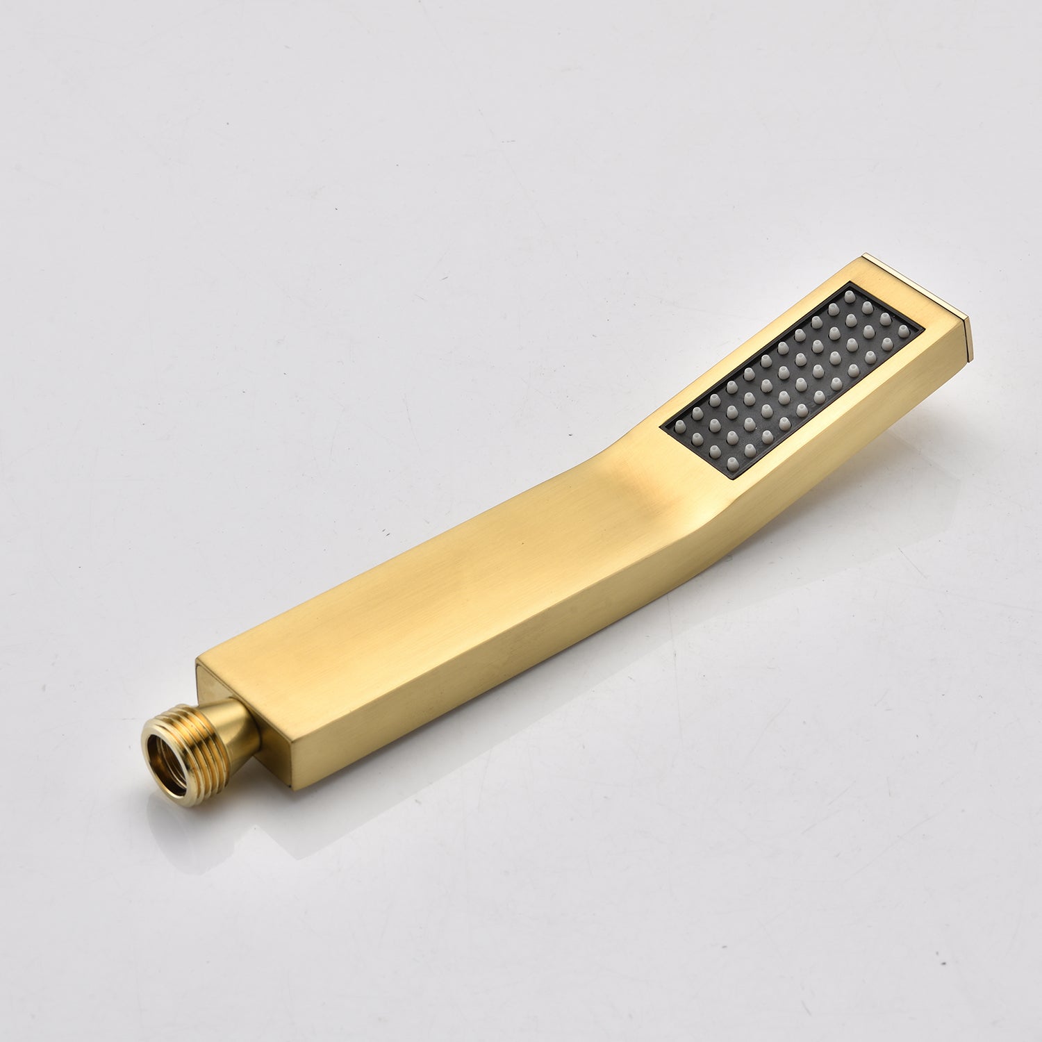 Ceiling Mounted Shower System Combo Set With Handheld And 16"Shower Head Brushed Gold Bathroom Brass