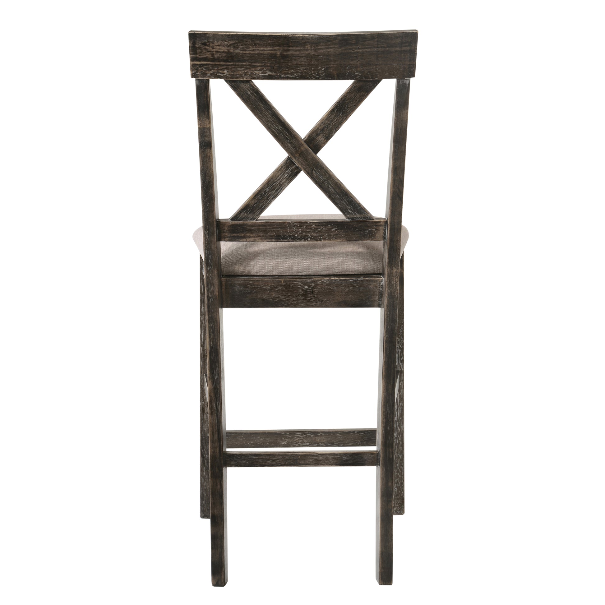 Tan And Weathered Grey Counter Height Stools With Cross Back Set Of 2 Grey Gray Dining Room Rectangular Side Chair Cross Back Set Of 2 Wood