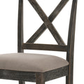 Tan And Weathered Grey Counter Height Stools With Cross Back Set Of 2 Grey Gray Dining Room Rectangular Side Chair Cross Back Set Of 2 Wood