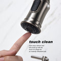 Bridge Kitchen Faucet With Pull Down Sprayhead In Spot Brushed Nickel Kitchen Brass