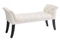 Armrest Button Tufted Ottoman Bench, Upholstered Footrest Stool Rectangular Beige Velvet Fabric Accent Bench For Entryway Dining Room Living Room Bedroom Beige Full Kd Espresso Bedroom Black Rubberwood Wood Beige Garden Stools Velvet Rectangular