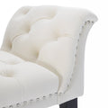 Armrest Button Tufted Ottoman Bench, Upholstered Footrest Stool Rectangular Beige Velvet Fabric Accent Bench For Entryway Dining Room Living Room Bedroom Beige Full Kd Espresso Bedroom Black Rubberwood Wood Beige Garden Stools Velvet Rectangular