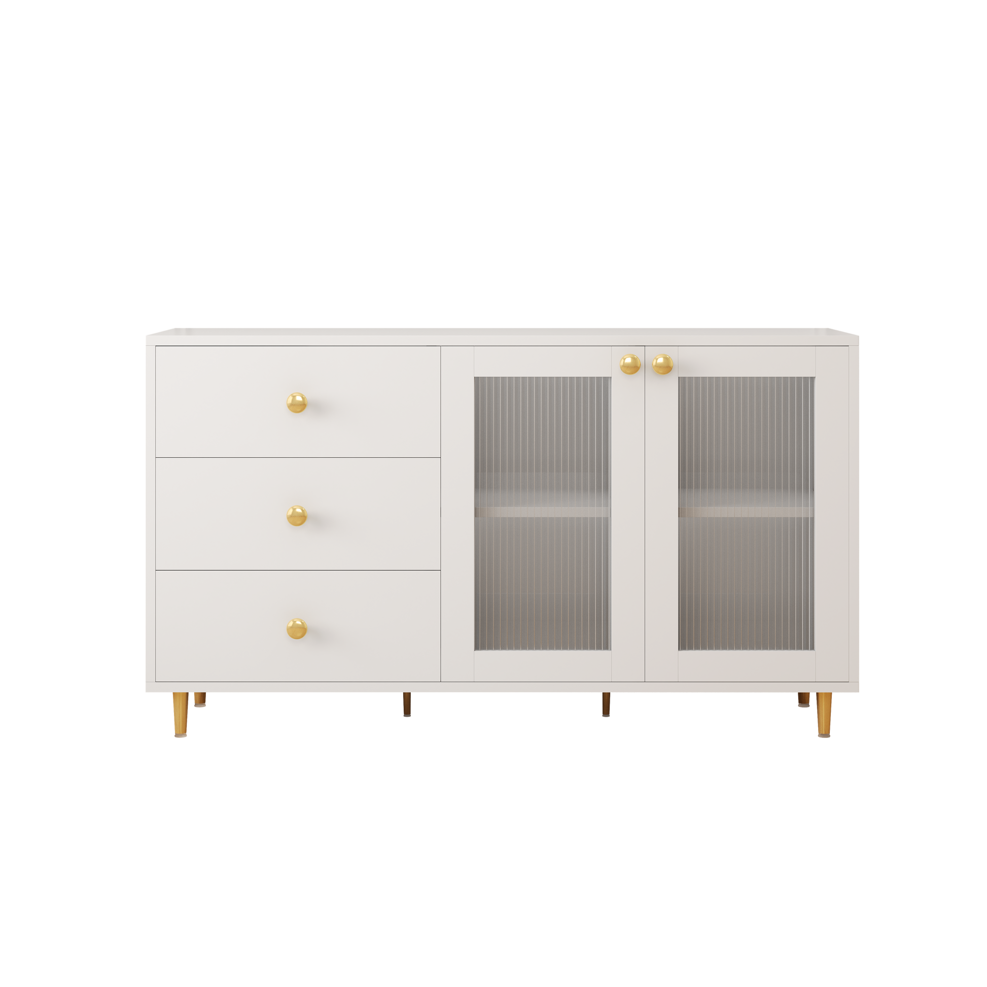 Sleek Modern Minimalist Side Cabinets: Ideal Storage Lockers For Dining Room Or Living Room White Mdf