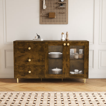 Modern Minimalist Side Cabinets: Stylish Storage Lockers For Dining Room Or Living Room Spaces Black Brown Mdf