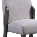 Dove Grey And Grey Oak Upholstered Side Chairs Set Of 2 Grey Dining Room Foam Rectangular Traditional Side Chair Solid Back Set Of 2 Wood Fabric