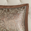 12 Piece Comforter Set With Cotton Bed Sheets Blue Brown King King Blue Brown Cotton