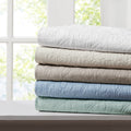 Oversized Quilted Throw Blue 60X70
